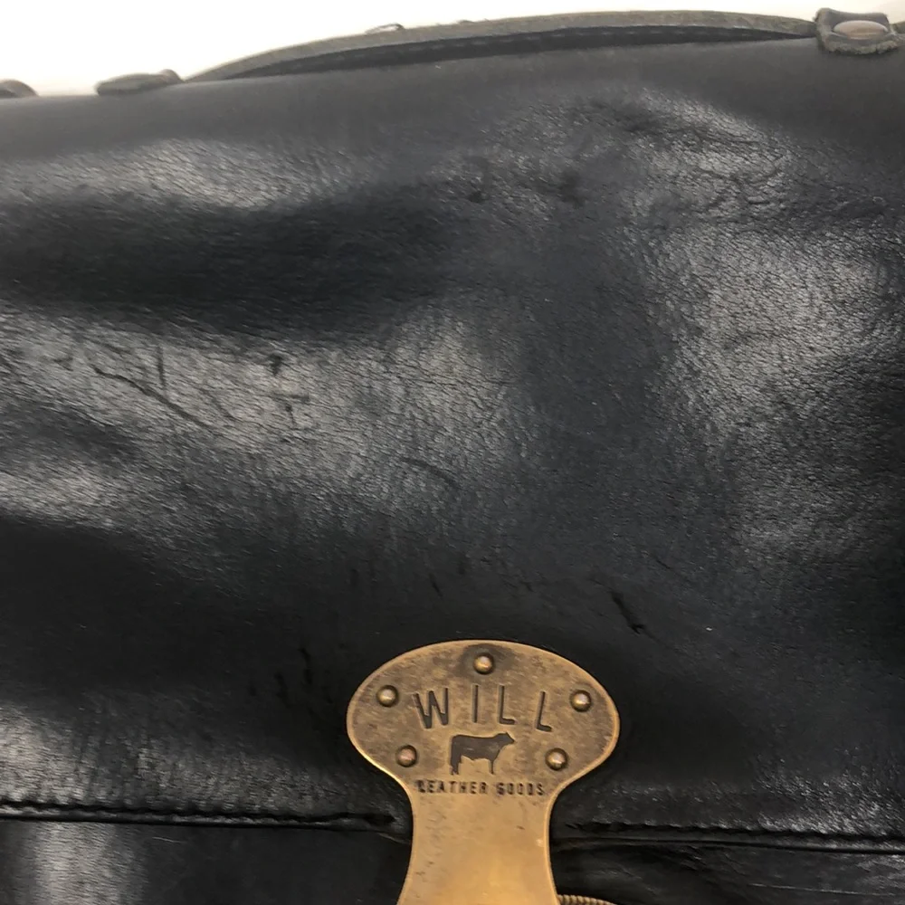 Vintage WILL Leather Goods Crossbody Bag Metal Buckle Adjustable Strap